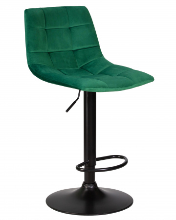 Барный стул на газлифте DOBRIN TAILOR BLACK LM-5017 BlackBase, зеленый велюр (MJ9-88), черное основание сталь