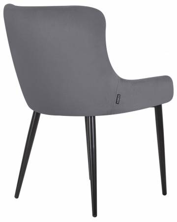 Обеденный стул DOBRIN RICHARD, цвет сиденья темно-серый велюр (V108-91), цвет основания черный
