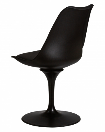 Обеденный стул DOBRIN TULIP, черное основание, цвет черный (B-03)