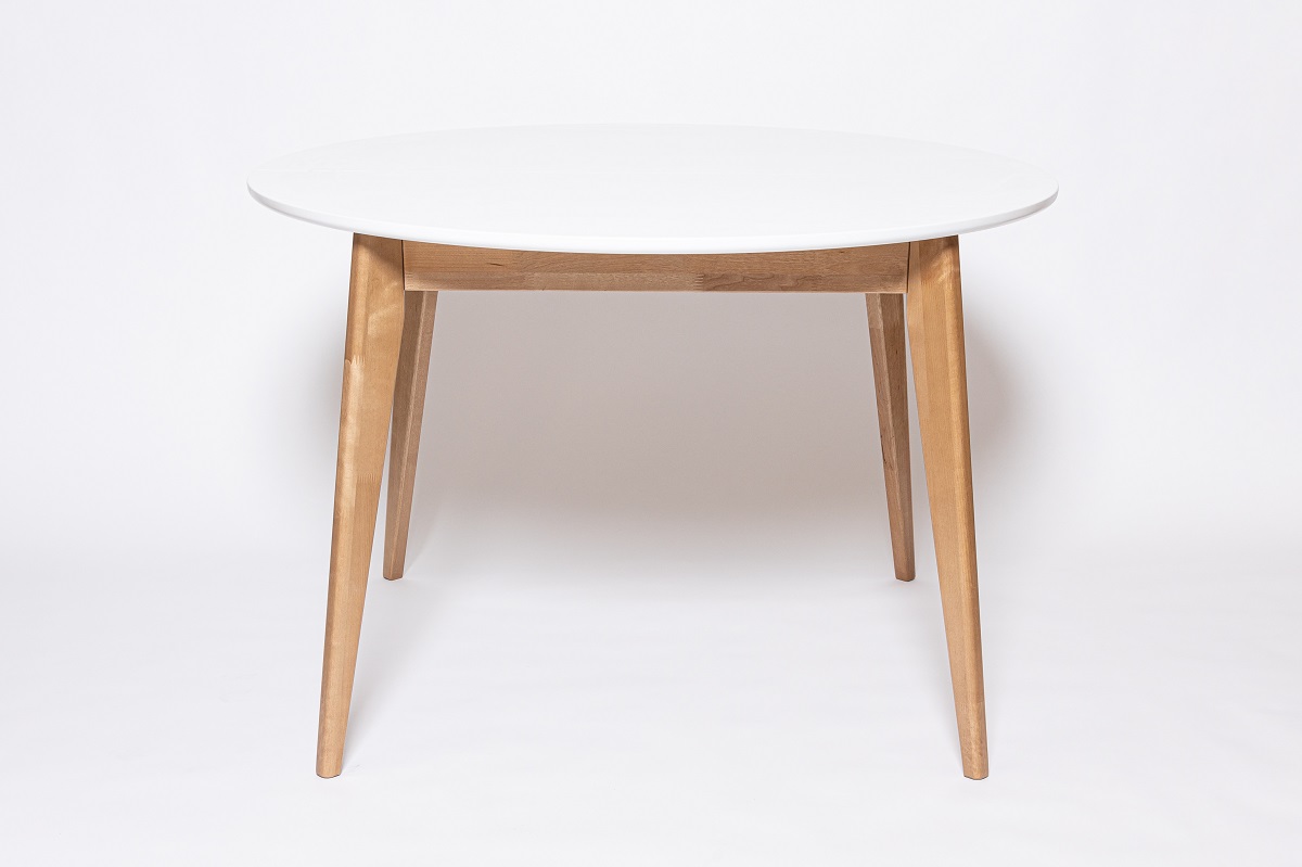 Стол деревянный Орион+ (раздвижной) Дуб натуральный морилка -Белая эмаль