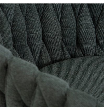 Барный стул на газлифте DOBRIN LEON LM-9690 зеленая ткань, черное основание