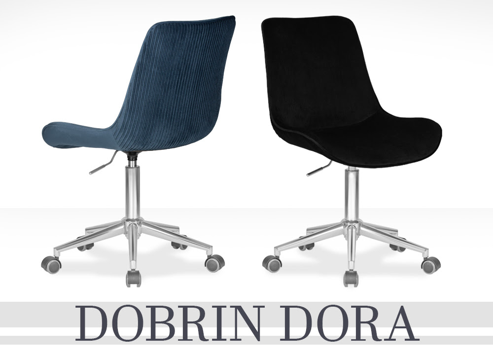 Кресло офисное для персонала DOBRIN DORA LM-9518 синий велюр