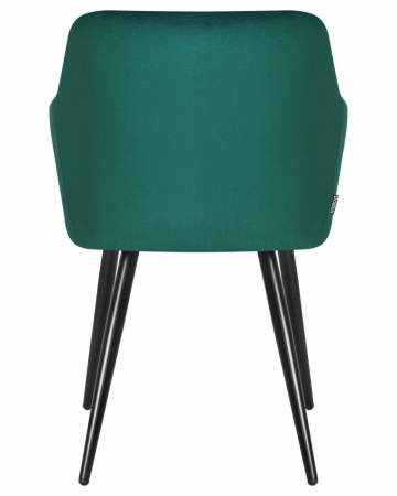 Обеденный стул DOBRIN 8266-LML ROBERT, черные матовые ножки, велюр V108-64 Зелёный