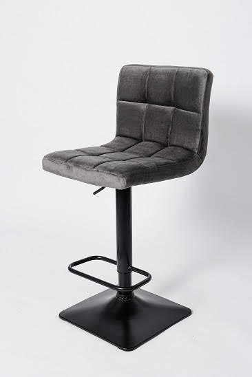 Барный стул на газлифте BN-1012 RQ, графит вельвет, цвет основания черный
