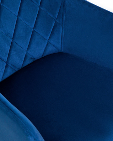 Обеденный стул DOBRIN 8266-LML ROBERT, черные матовые ножки, велюр V108-67 Тёмно-синий