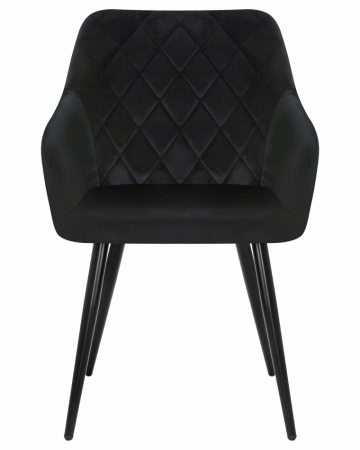 Обеденный стул DOBRIN 8266-LML ROBERT, черные матовые ножки, велюр V108-77 Чёрный