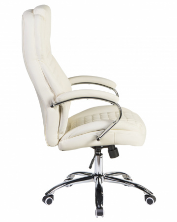Офисное кресло для руководителей DOBRIN CHESTER LMR-114B, кремовый, хром сталь
