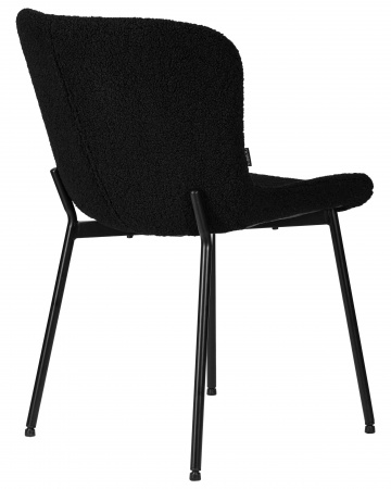Обеденный стул DOBRIN MILO LML-7404, черные ножки, черный букле (UF992-12)