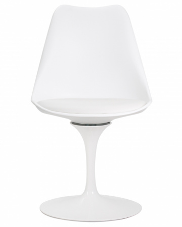 Обеденный стул DOBRIN TULIP, белое основание, цвет белый (W-02)