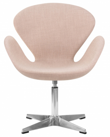 Кресло дизайнерское DOBRIN SWAN LMO-69A бежевая ткань IF1