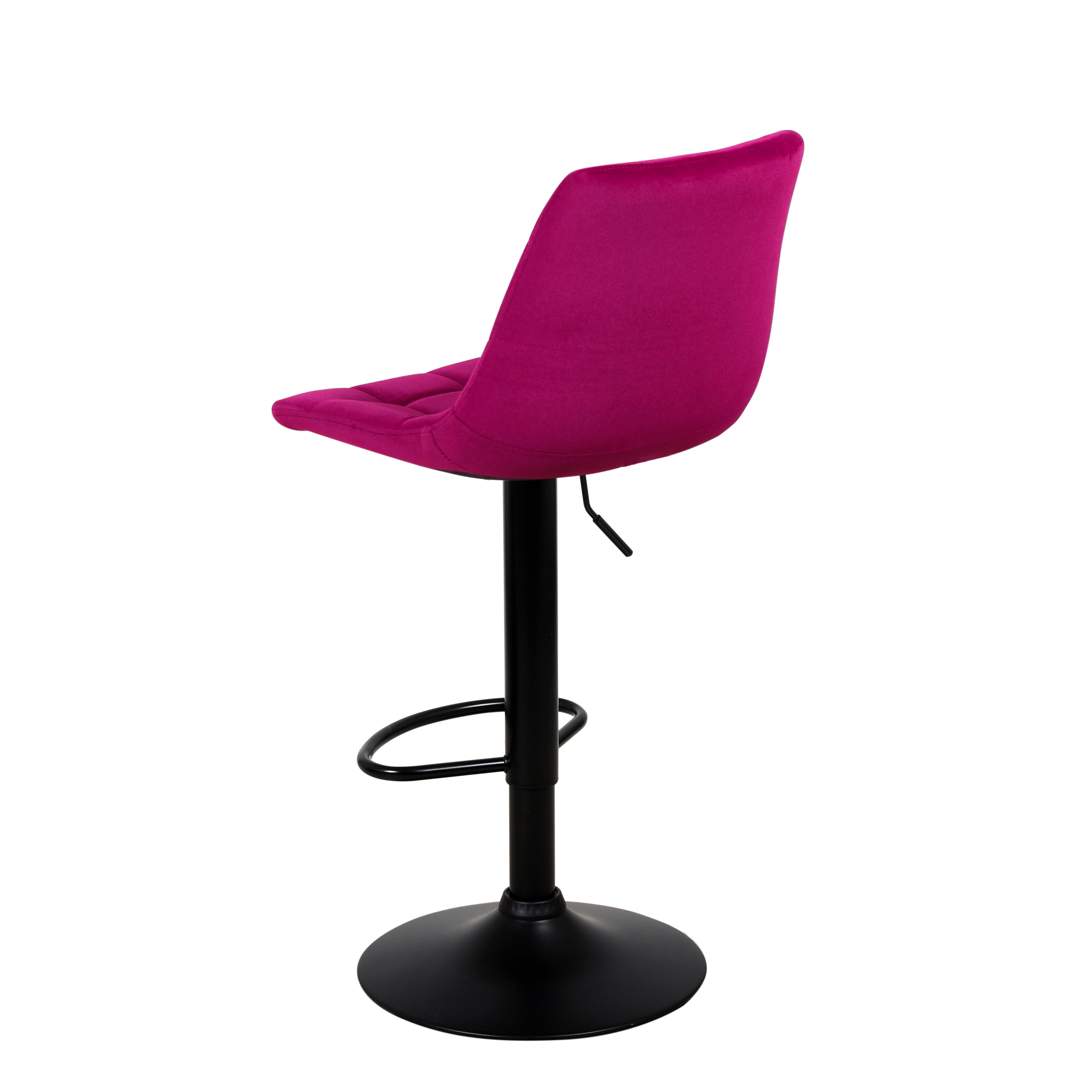 Барный стул на газлифте ЛИОН WX-2821 бордовый велюр, цвет основания черный