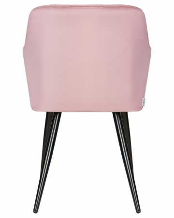 Обеденный стул DOBRIN 8266-LML ROBERT, черные матовые ножки, велюр V108-15 Розовый