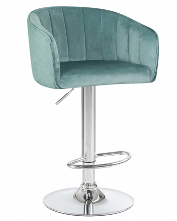 Барный стул на газлифте DOBRIN DARCY LM-5025, мятный велюр (1922-8), цвет основания хром
