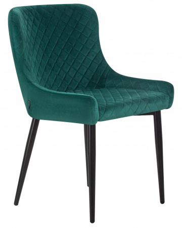 Обеденный стул DOBRIN RICHARD, цвет сиденья зелёный велюр (V108-64), цвет основания черный