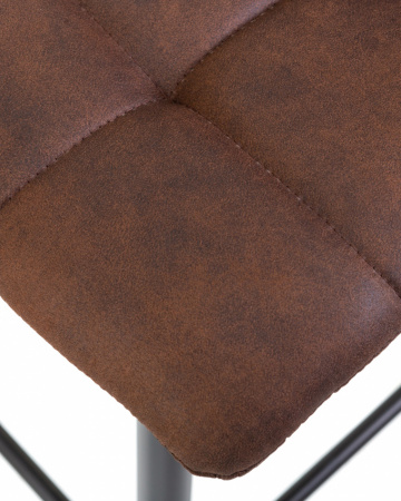 Барный стул DOBRIN NICOLE LML-8078, черные матовые ножки, коричневая микрофибра (PK-03)