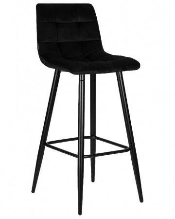 Барный стул DOBRIN NICOLE LML-8078, черные матовые ножки, черный велюр (108-77)