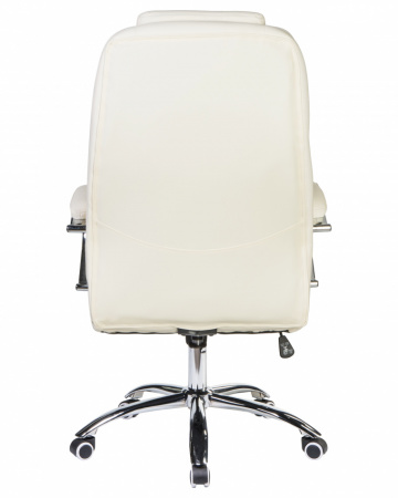 Офисное кресло для руководителей DOBRIN CHESTER LMR-114B, кремовый, хром сталь