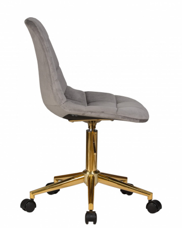 Офисное кресло для персонала DOBRIN DIANA LM-9800-Gold серый велюр