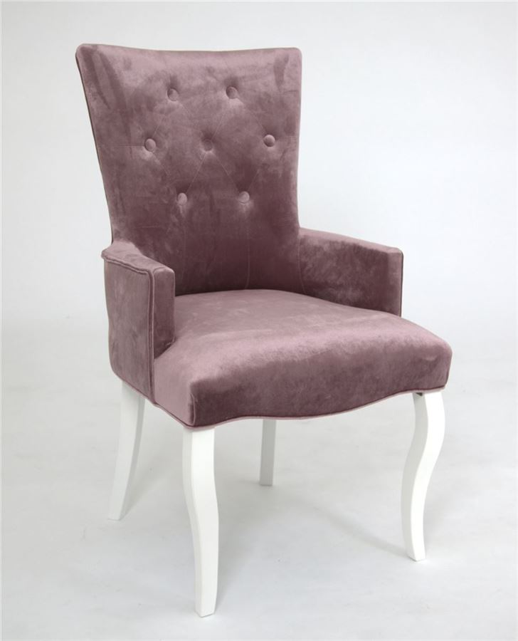 Кресло Виктория (эмаль белая / 24 - розовый)