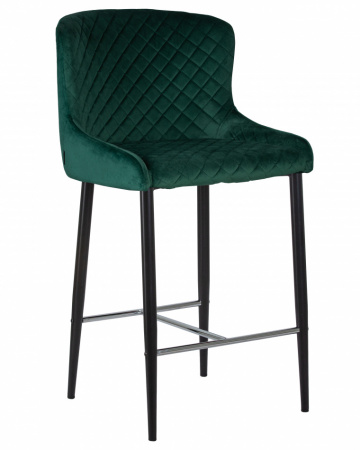 Барный стул DOBRIN CHRISTIAN'65 LML-8297S, черные ножки, зеленый велюр (V108-64)