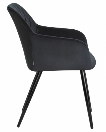 Обеденный стул DOBRIN 8266-LML ROBERT, черные матовые ножки, велюр V108-77 Чёрный