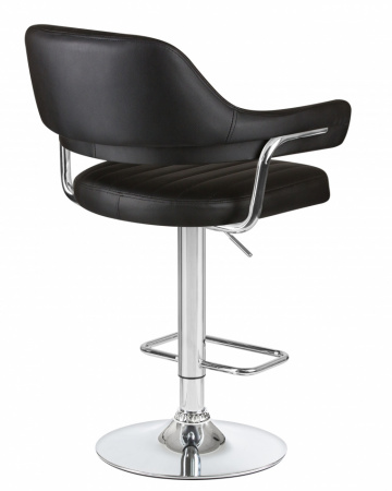 Барный стул на газлифте DOBRIN CHARLY LM-5019, цвет черный, основание хром 