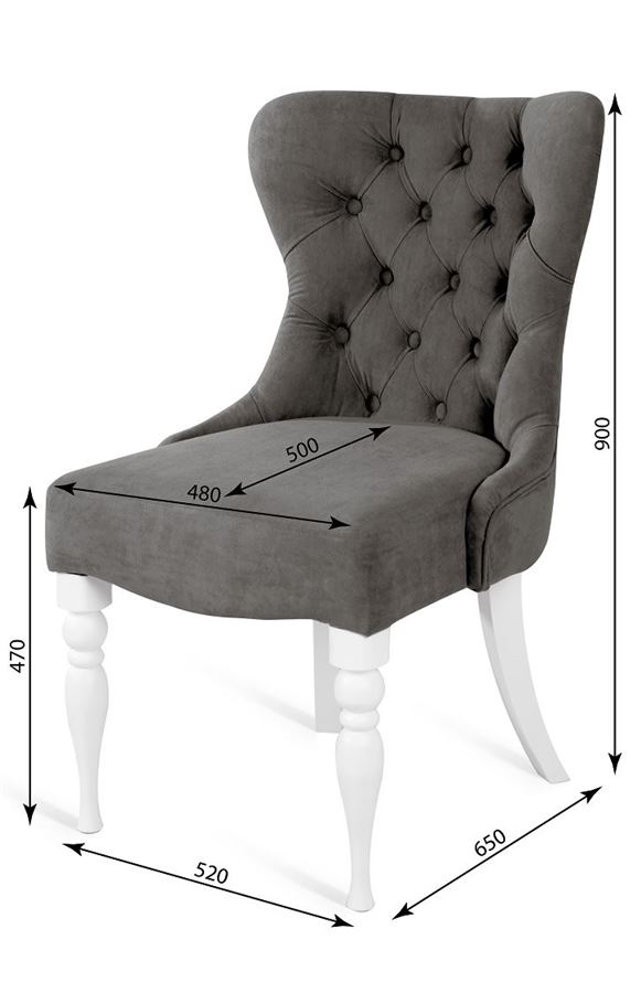 Кресло Вальс (эмаль белая / G21 - серый)