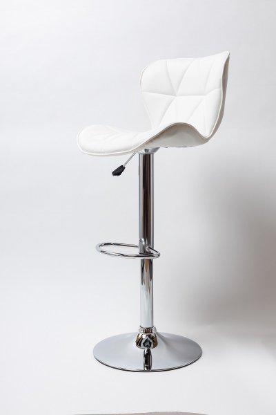 Барный стул на газлифте BN 1061, белый экокожа