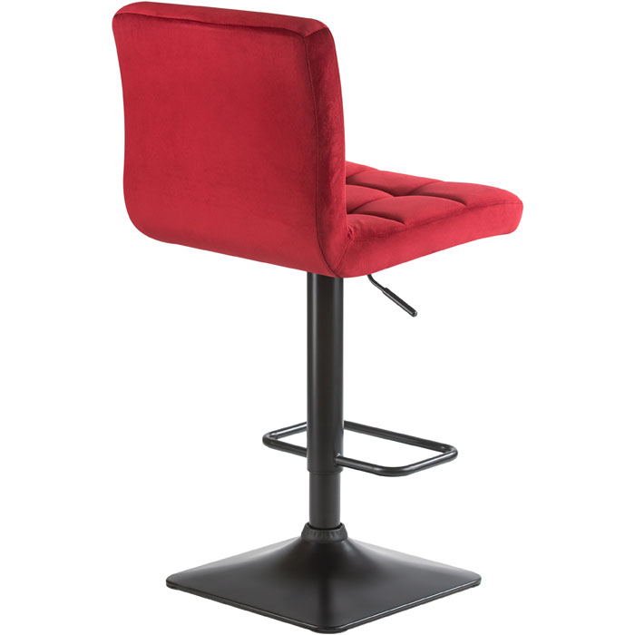 Барный стул на газлифте DOBRIN DOMINIC LM-5018 бордовый велюр (MJ9-43), цвет основания черный