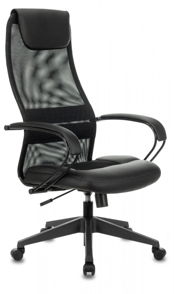 Офисное кресло руководителя CH-608 черный TW-01 сиденье черный TW-11 эко.кожа/сетка