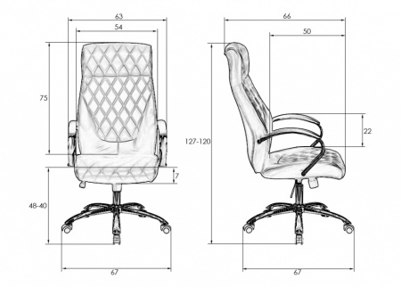 Офисное кресло для руководителей DOBRIN BENJAMIN LMR-117В кремовый, основание хром сталь