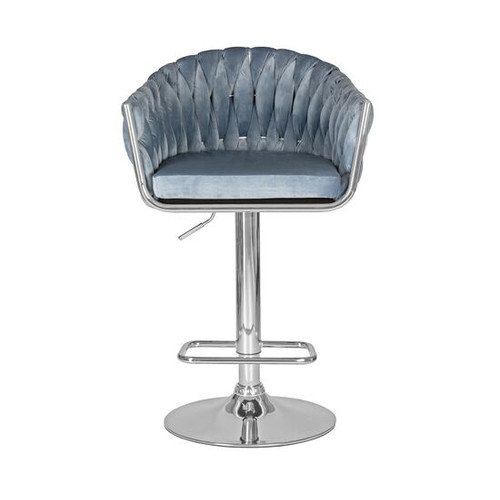 Барный стул на газлифте DOBRIN MARCEL LM-9692 пудрово-голубой велюр (MJ9-74)