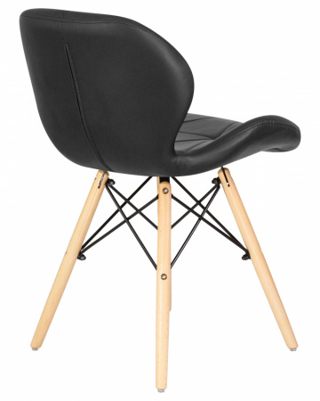 Обеденный стул DOBRIN BUTTERFLY LMZL-302, ножки светлый бук, цвет сиденья черный