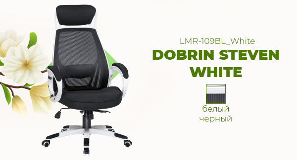 Большое поступление! Офисное кресло DOBRIN STEVEN WHITE LMR-109BL