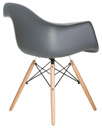 Обеденный стул DOBRIN DAW, ножки светлый бук, цвет сиденья тёмно-серый (GR-04) пластик
