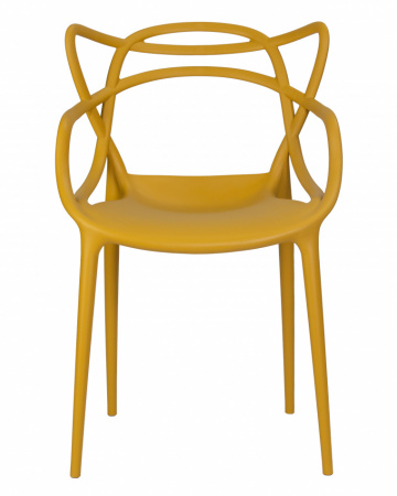 Обеденный стул DOBRIN MASTERS, горчичный (Y-03) пластик 