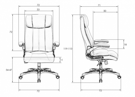 Офисное кресло для руководителей DOBRIN RONALD LMR-107B кремовое