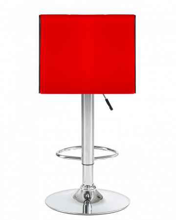 Стул барный на газлифте DOBRIN CANDY LM-5006, цвет сиденья красно-черный, цвет основания хром