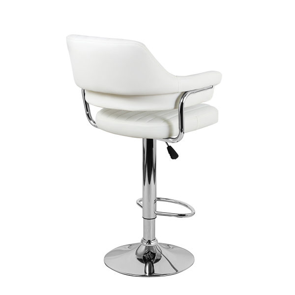 Барный стул на газлифте КАСЛ WX-2916 белый экокожа