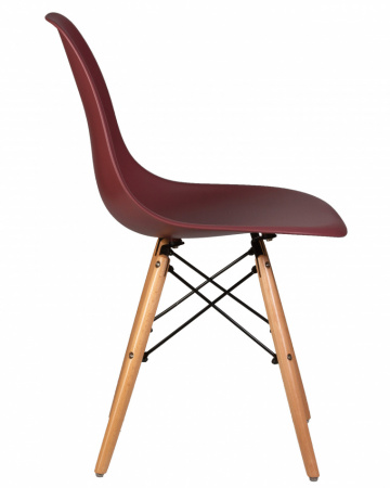 Обеденный стул DOBRIN DSW, ножки светлый бук, цвет сливовый (R-13) пластик 