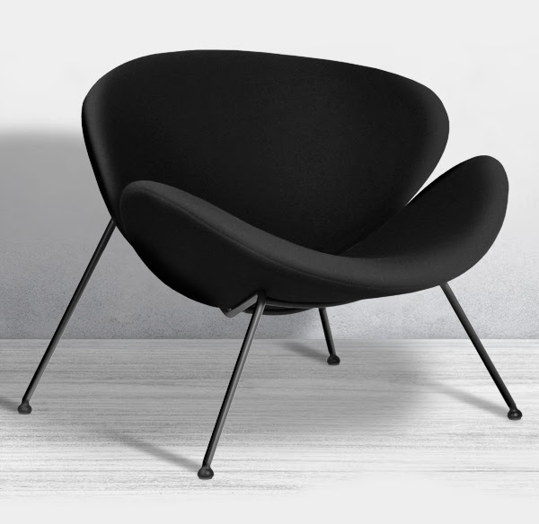 Новый цвет дизайнерское кресло DOBRIN EMILY в черном цвете