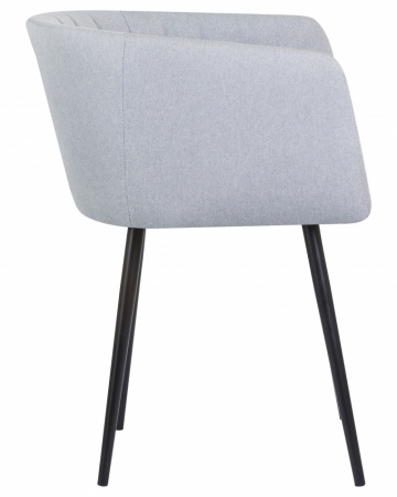 Обеденный стул DOBRIN ALINA LM-7304, серо-голубая ткань, черное основание