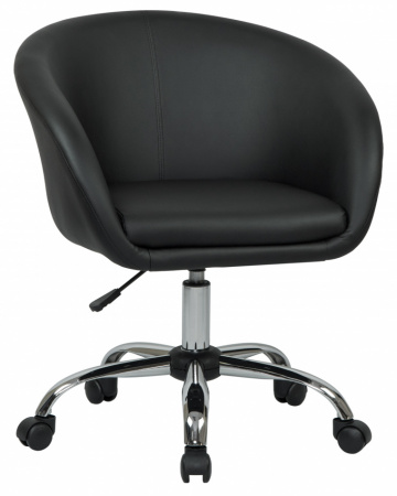 Офисное кресло для персонала DOBRIN BOBBY LM-9500 черный PU, основание хромированная сталь