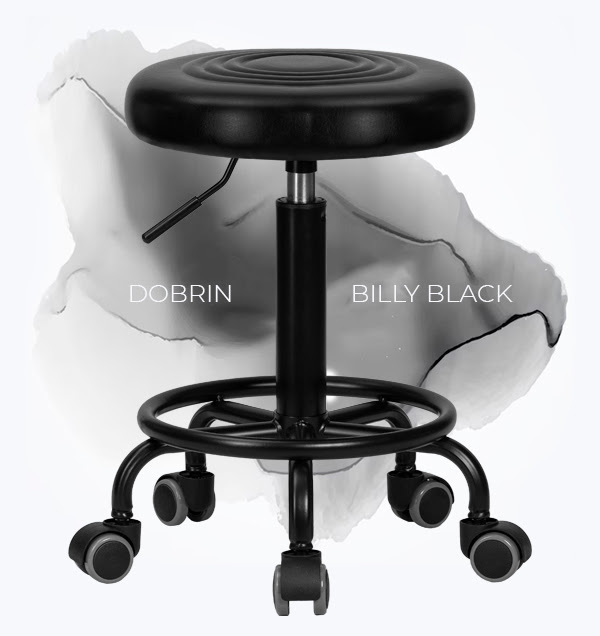 Стильный табурет мастера DOBRIN BILLY BLACK LM-3051_BlackBase