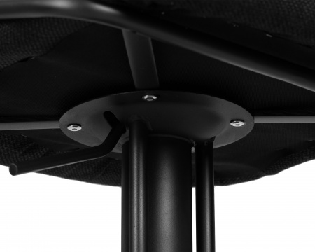 Барный стул на газлифте DOBRIN OLIVER, черная ткань (SLR-10), черное основание