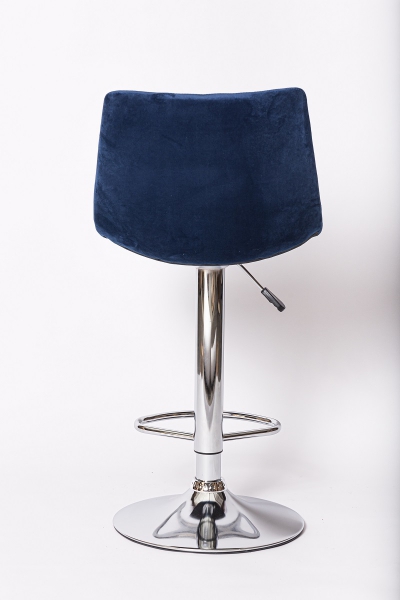 Барный стул на газлифте BN-1219 синий вельвет