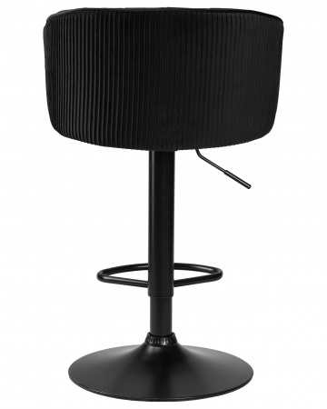 Барный стул на газлифте DOBRIN DARCY BLACK LM-5025_BlackBase, черный велюр, черное основание 