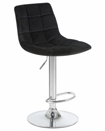 Барный стул на газлифте DOBRIN TAILOR LM-5017 черный велюр, основание хром