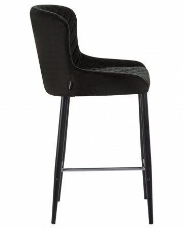 Барный стул DOBRIN CHRISTIAN'65 LML-8297S, черные ножки, черный велюр (V108-77)