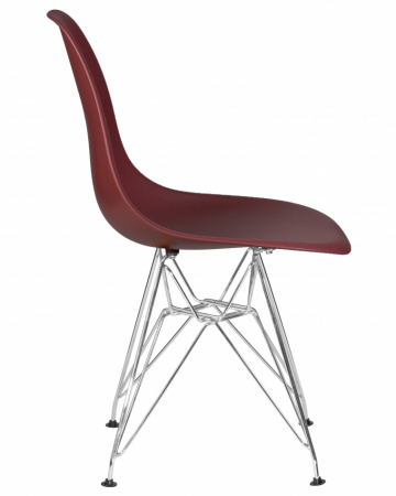 Обеденный стул DOBRIN DSR, ножки хром, цвет сливовый пластик (R-13)  